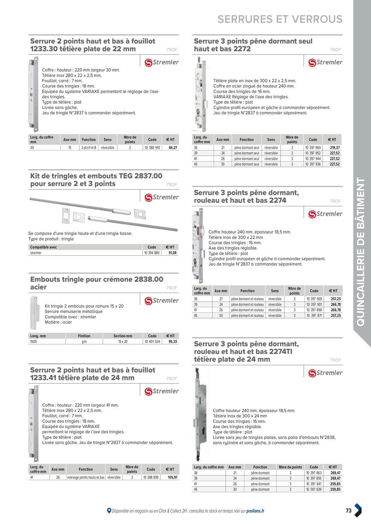 Catalogue PRO&DISPO L'OFFRE 100% STOCK DE PROLIANS, page 00075