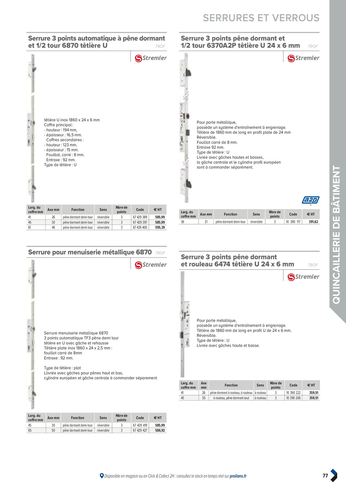 Catalogue PRO&DISPO L'OFFRE 100% STOCK DE PROLIANS, page 00079