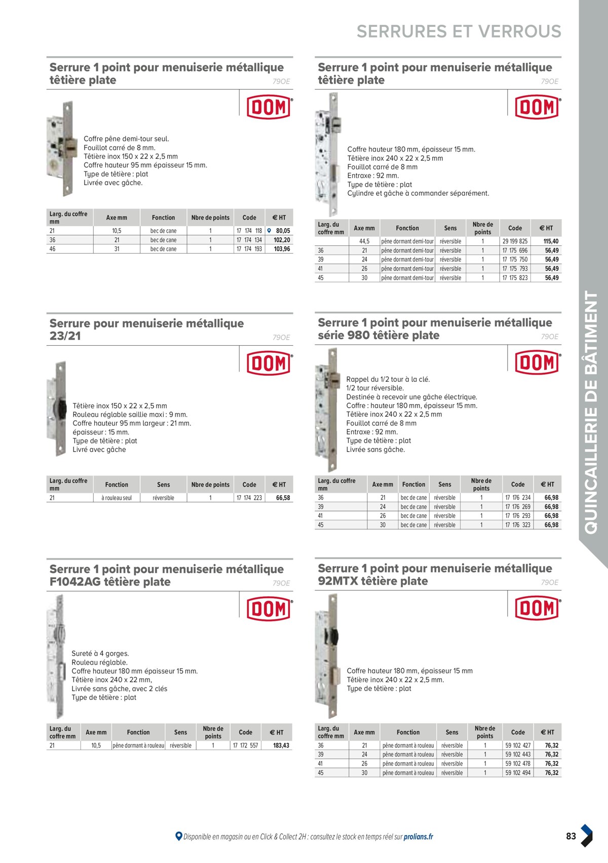 Catalogue PRO&DISPO L'OFFRE 100% STOCK DE PROLIANS, page 00085