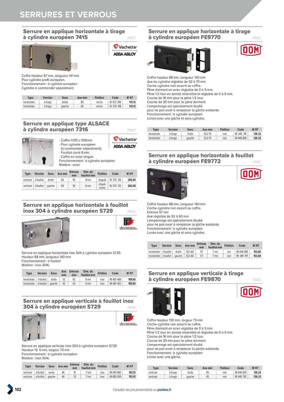 Catalogue PRO&DISPO L'OFFRE 100% STOCK DE PROLIANS, page 00104