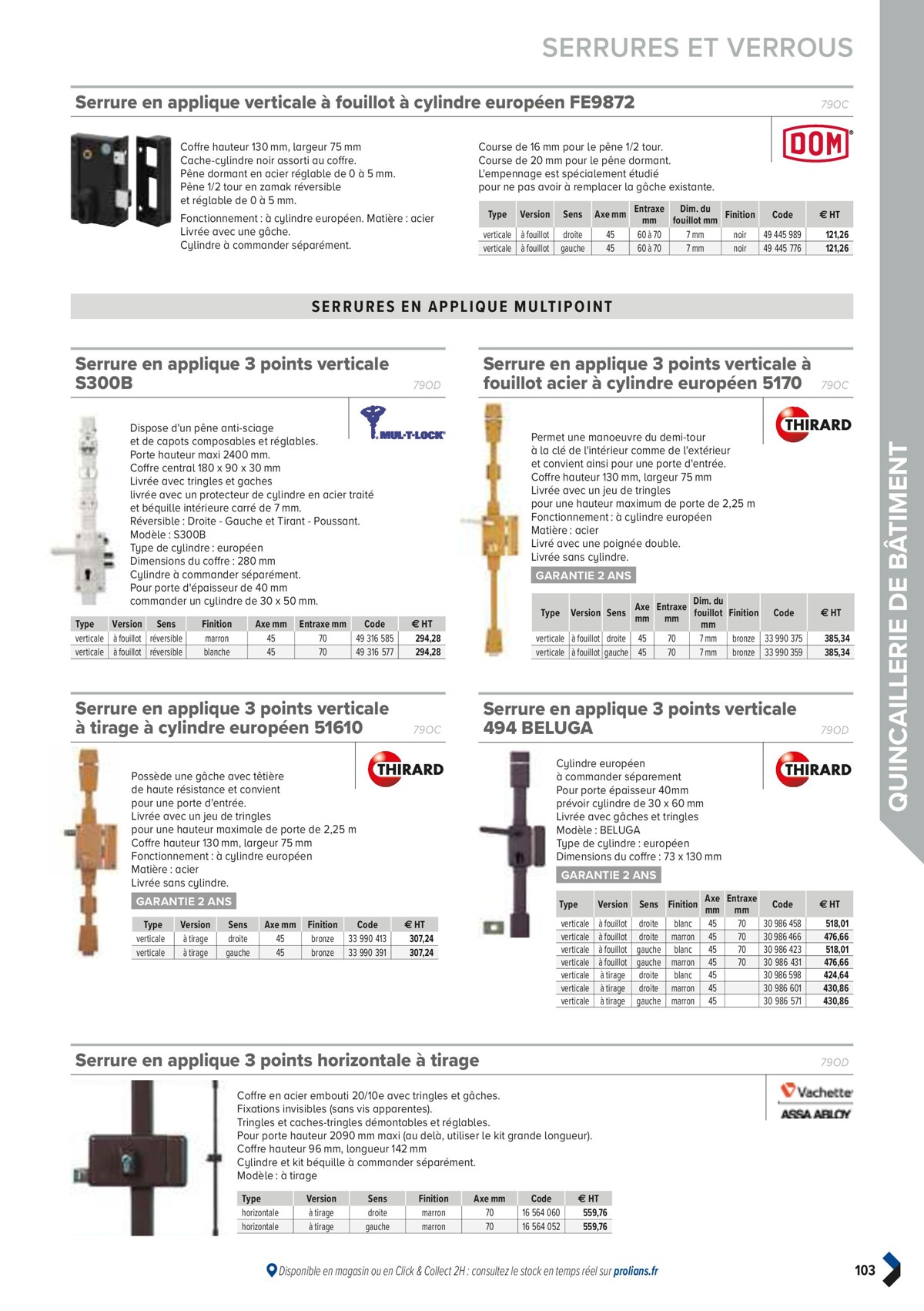 Catalogue PRO&DISPO L'OFFRE 100% STOCK DE PROLIANS, page 00105