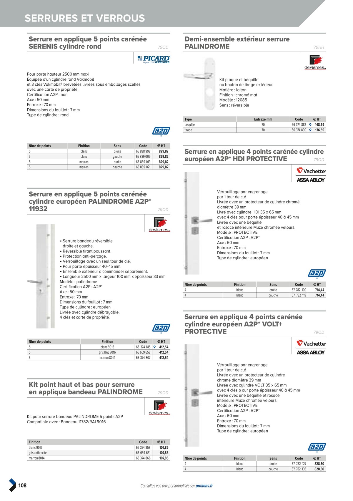 Catalogue PRO&DISPO L'OFFRE 100% STOCK DE PROLIANS, page 00110