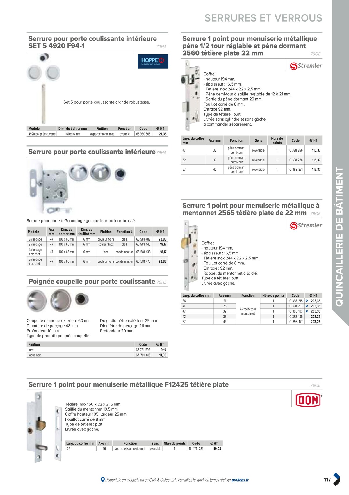 Catalogue PRO&DISPO L'OFFRE 100% STOCK DE PROLIANS, page 00119