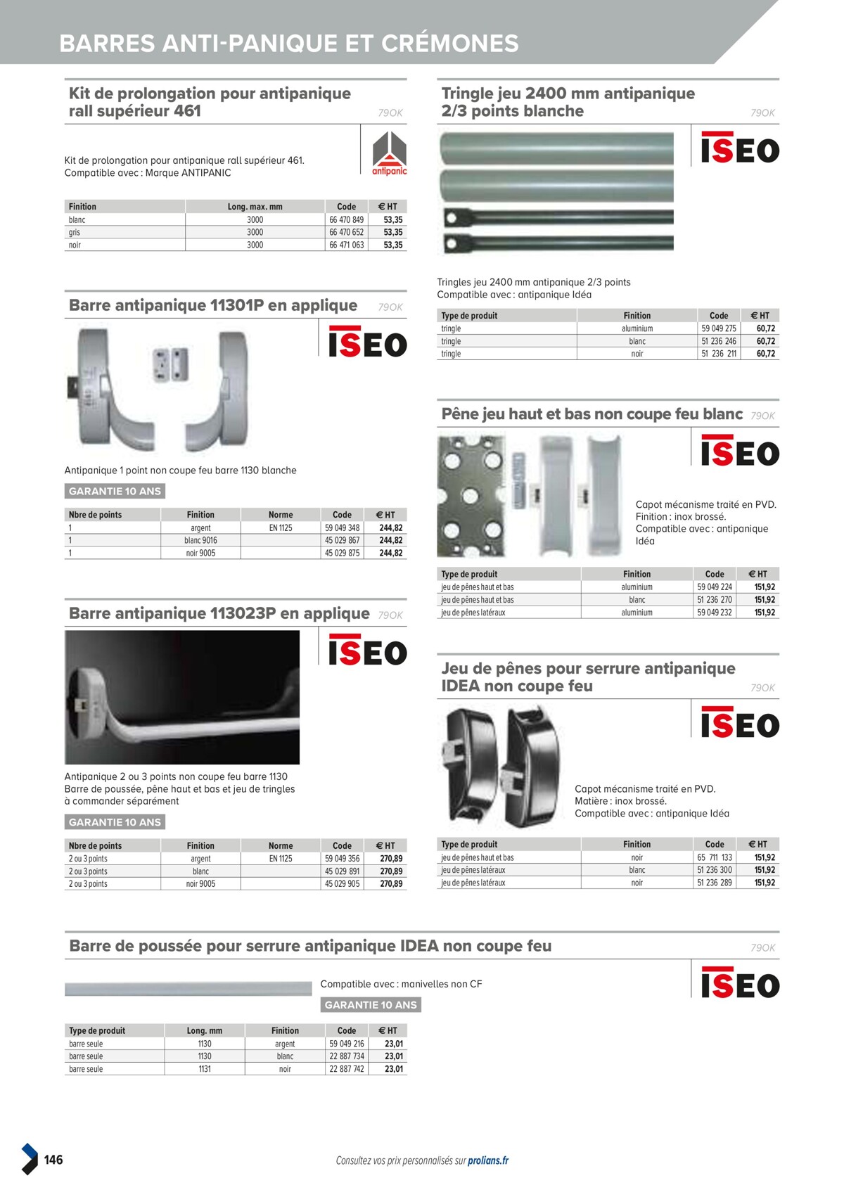 Catalogue PRO&DISPO L'OFFRE 100% STOCK DE PROLIANS, page 00148