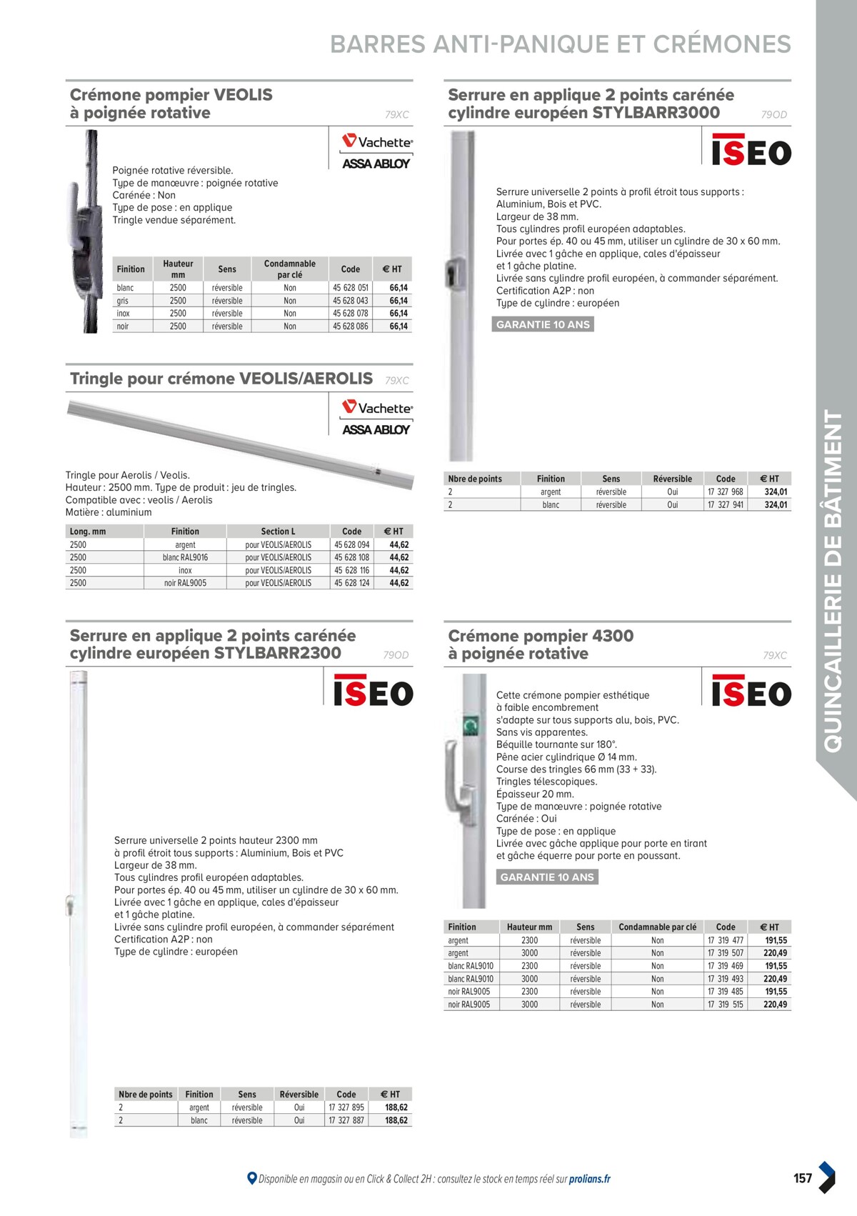Catalogue PRO&DISPO L'OFFRE 100% STOCK DE PROLIANS, page 00159