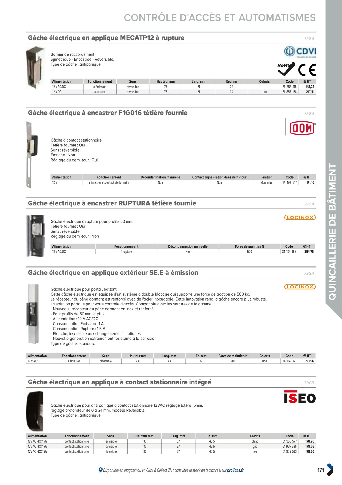 Catalogue PRO&DISPO L'OFFRE 100% STOCK DE PROLIANS, page 00173