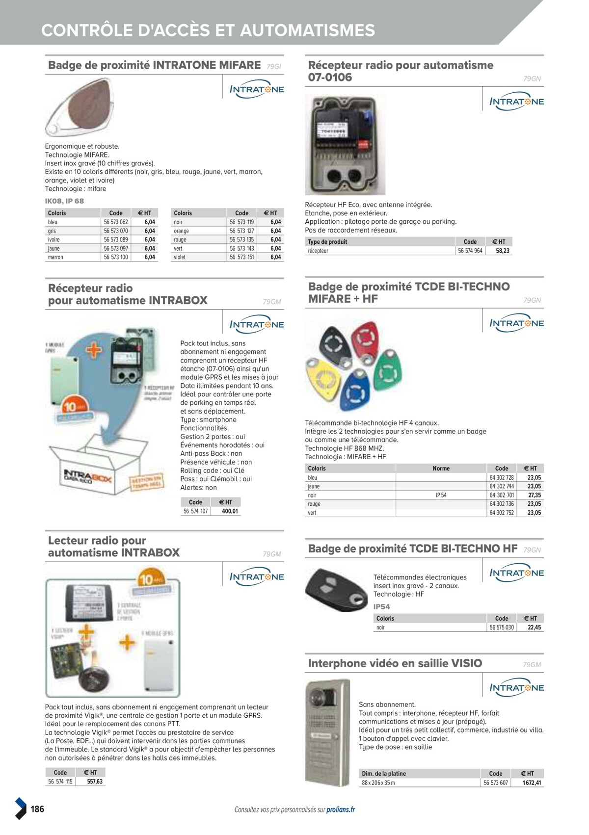 Catalogue PRO&DISPO L'OFFRE 100% STOCK DE PROLIANS, page 00188