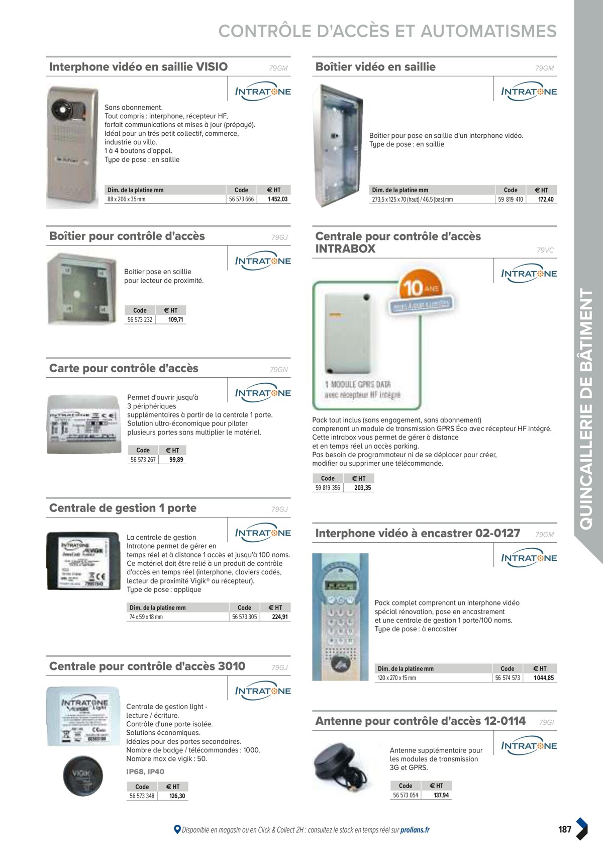 Catalogue PRO&DISPO L'OFFRE 100% STOCK DE PROLIANS, page 00189