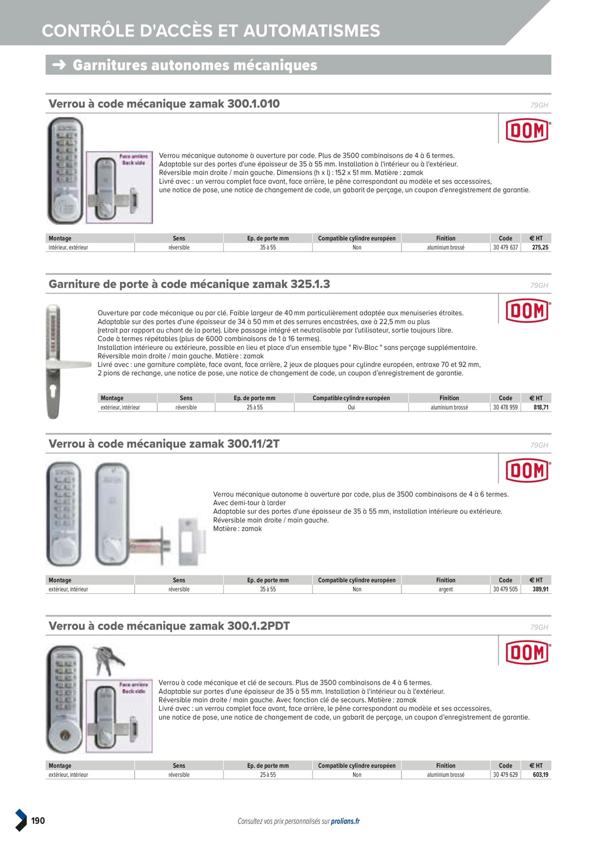 Catalogue PRO&DISPO L'OFFRE 100% STOCK DE PROLIANS, page 00192