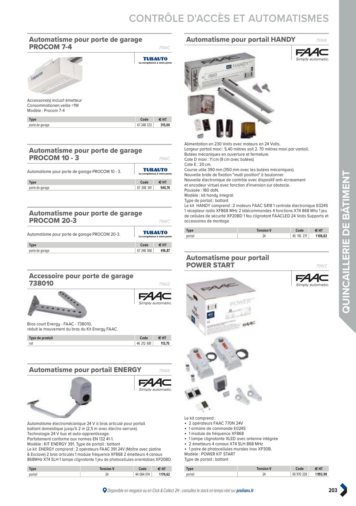 Catalogue PRO&DISPO L'OFFRE 100% STOCK DE PROLIANS, page 00205