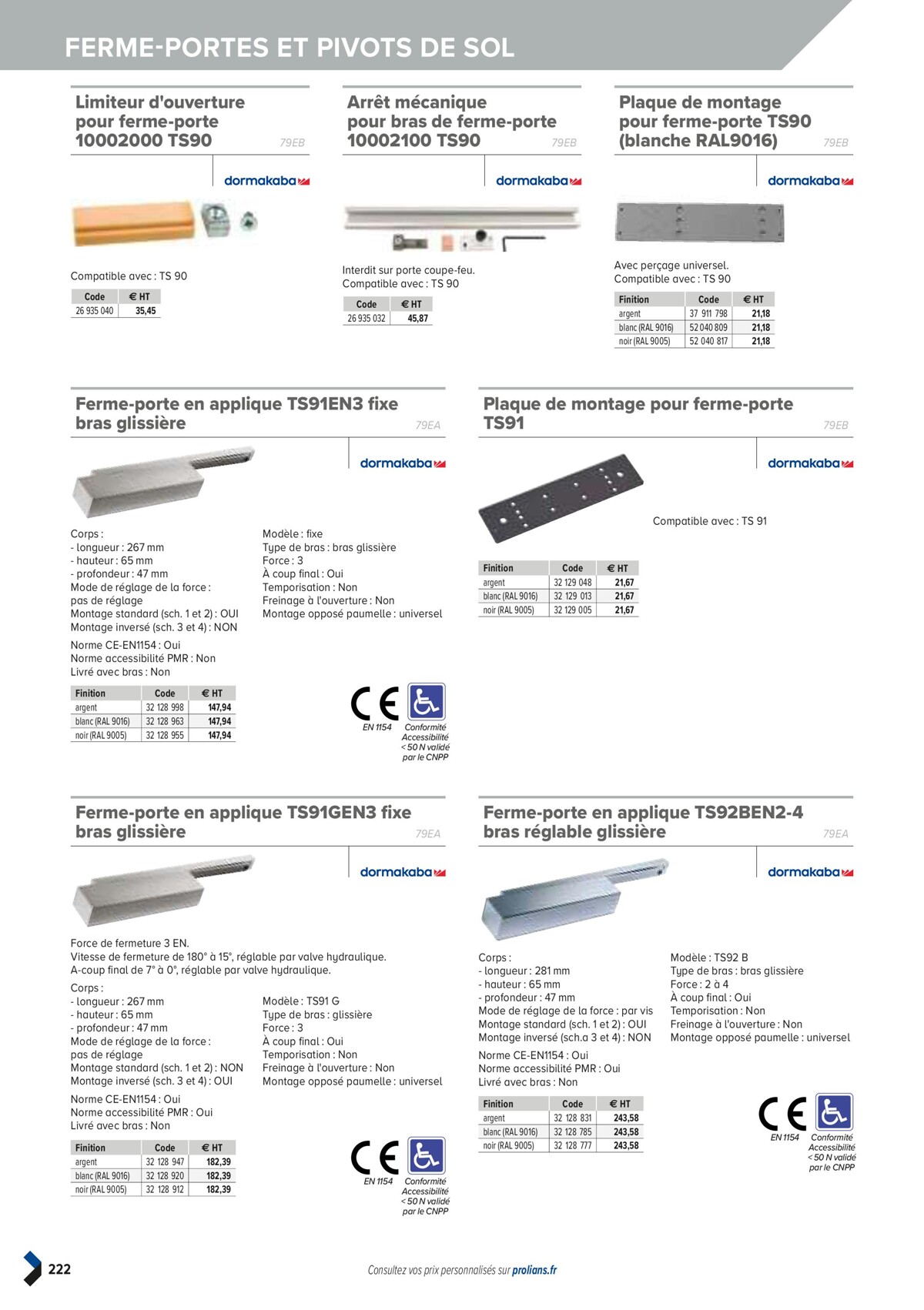 Catalogue PRO&DISPO L'OFFRE 100% STOCK DE PROLIANS, page 00224