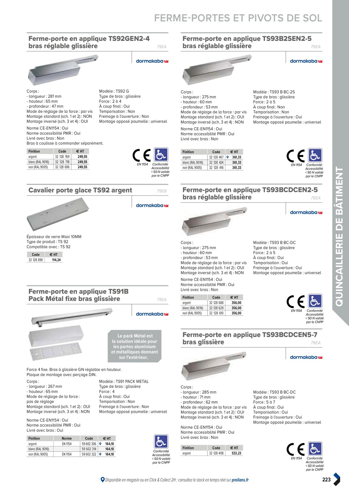 Catalogue PRO&DISPO L'OFFRE 100% STOCK DE PROLIANS, page 00225