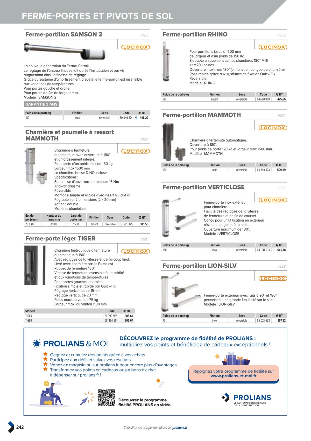 Catalogue PRO&DISPO L'OFFRE 100% STOCK DE PROLIANS, page 00244