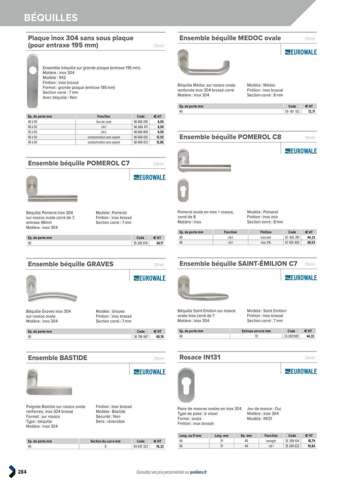 Catalogue PRO&DISPO L'OFFRE 100% STOCK DE PROLIANS, page 00286