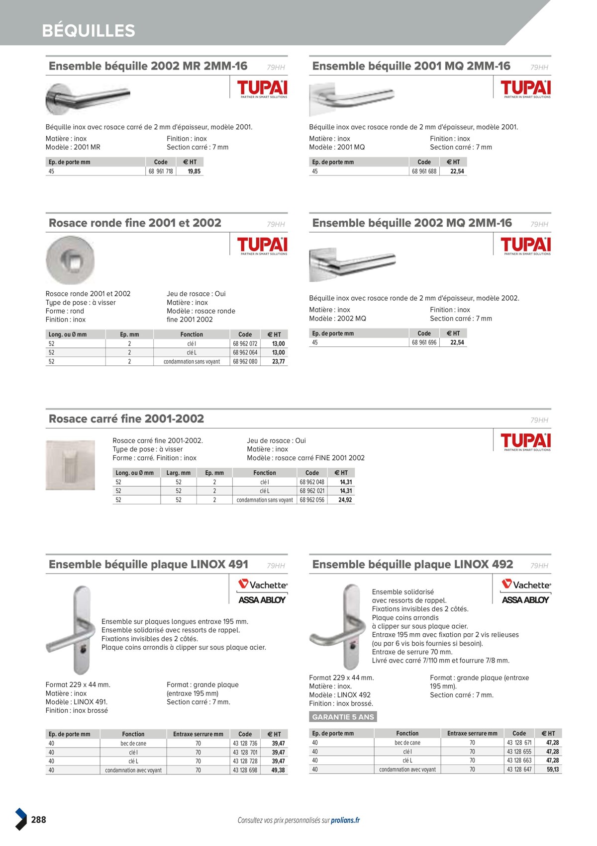 Catalogue PRO&DISPO L'OFFRE 100% STOCK DE PROLIANS, page 00290