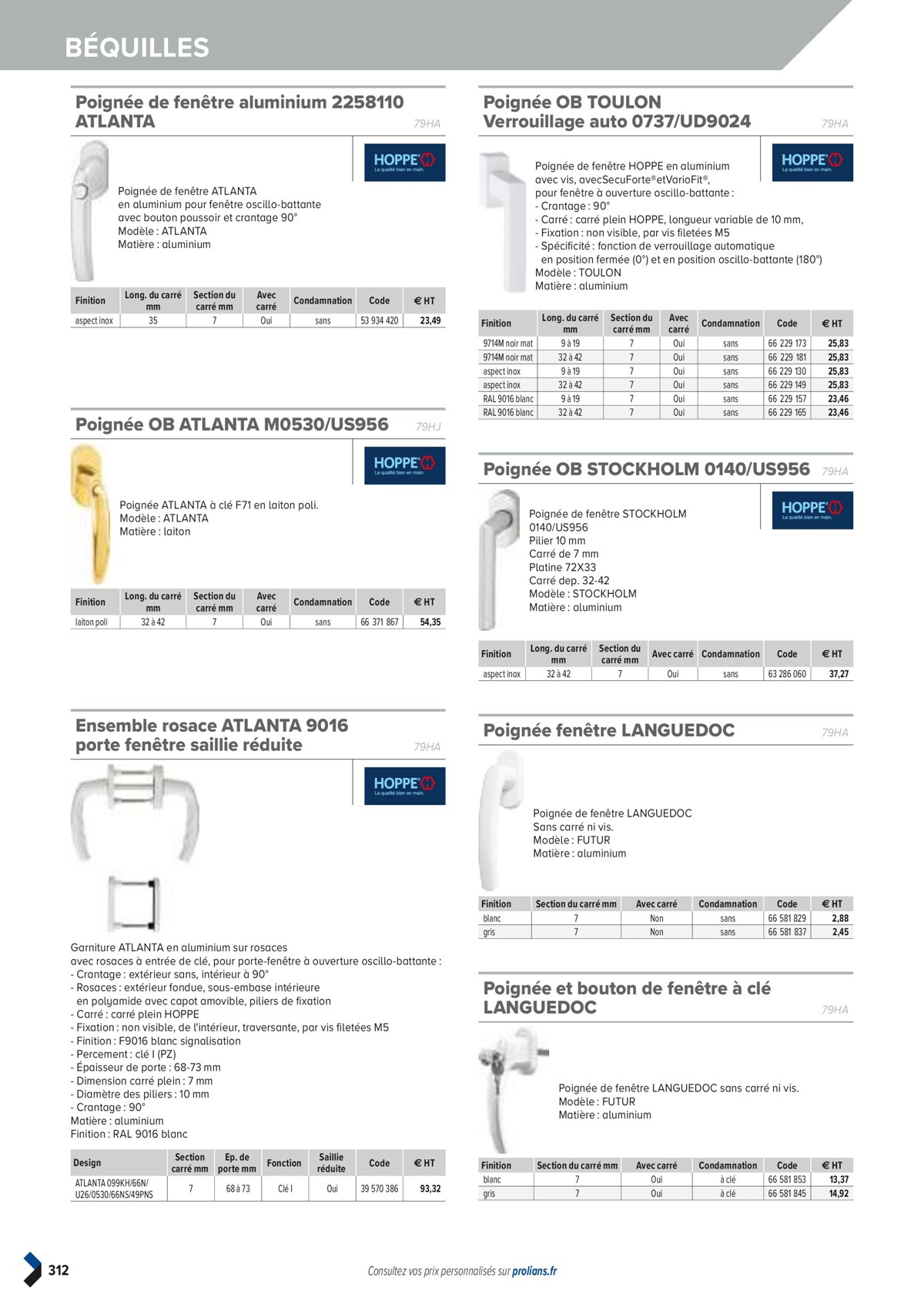 Catalogue PRO&DISPO L'OFFRE 100% STOCK DE PROLIANS, page 00314