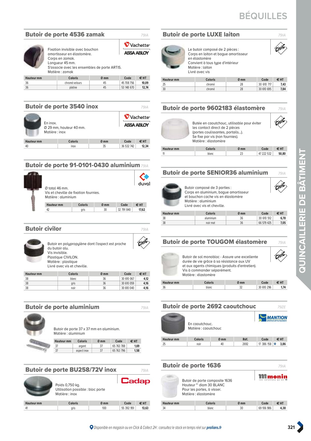 Catalogue PRO&DISPO L'OFFRE 100% STOCK DE PROLIANS, page 00323