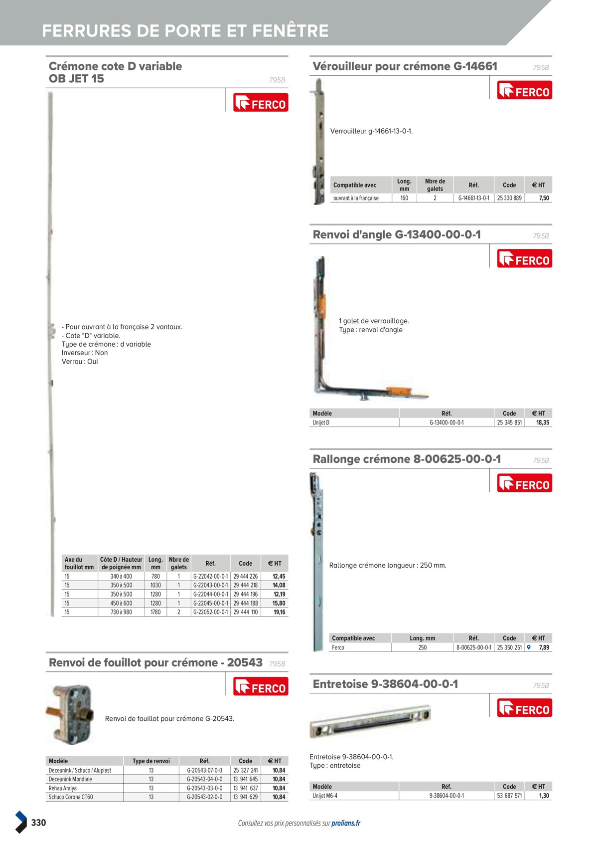 Catalogue PRO&DISPO L'OFFRE 100% STOCK DE PROLIANS, page 00332