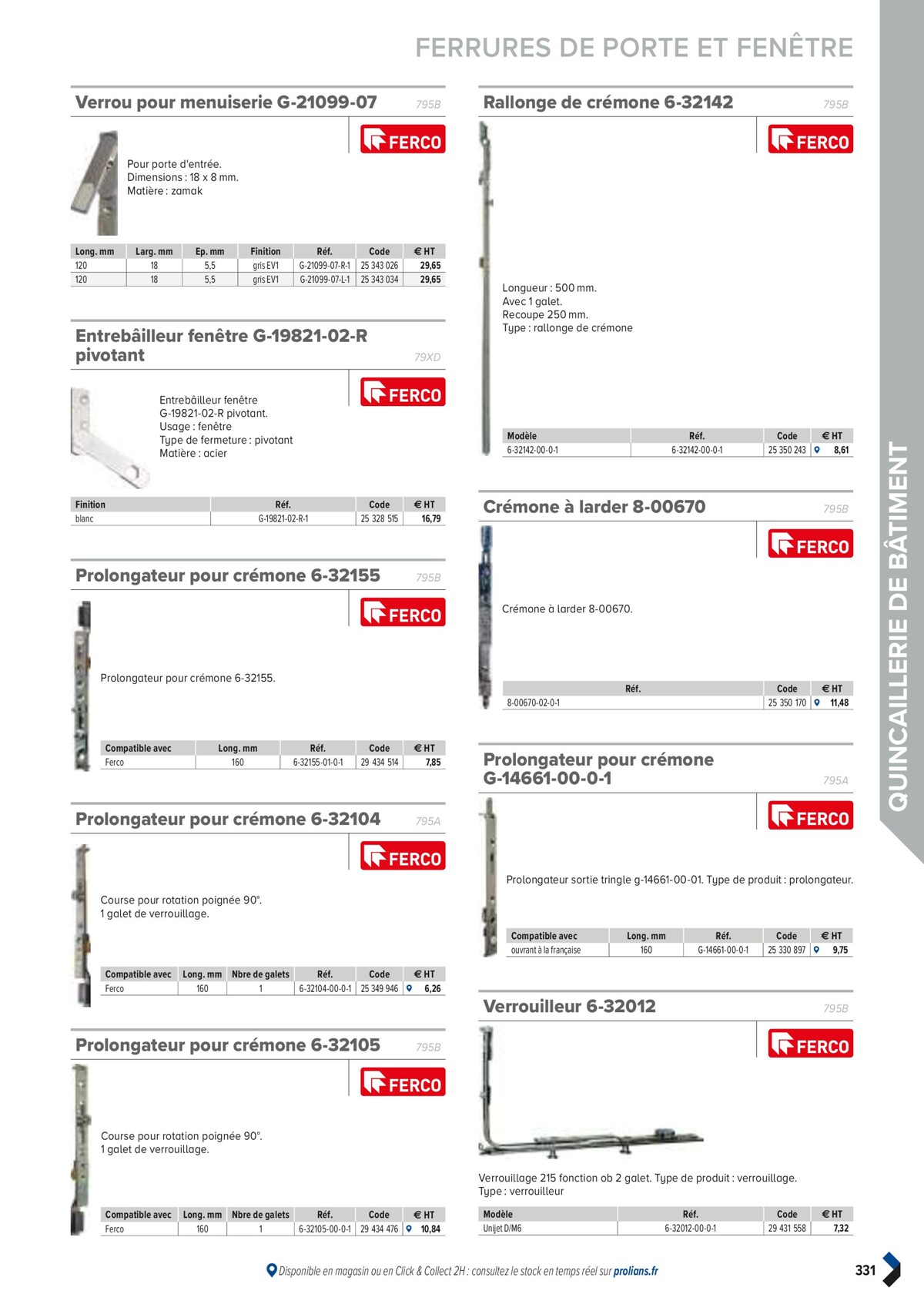 Catalogue PRO&DISPO L'OFFRE 100% STOCK DE PROLIANS, page 00333