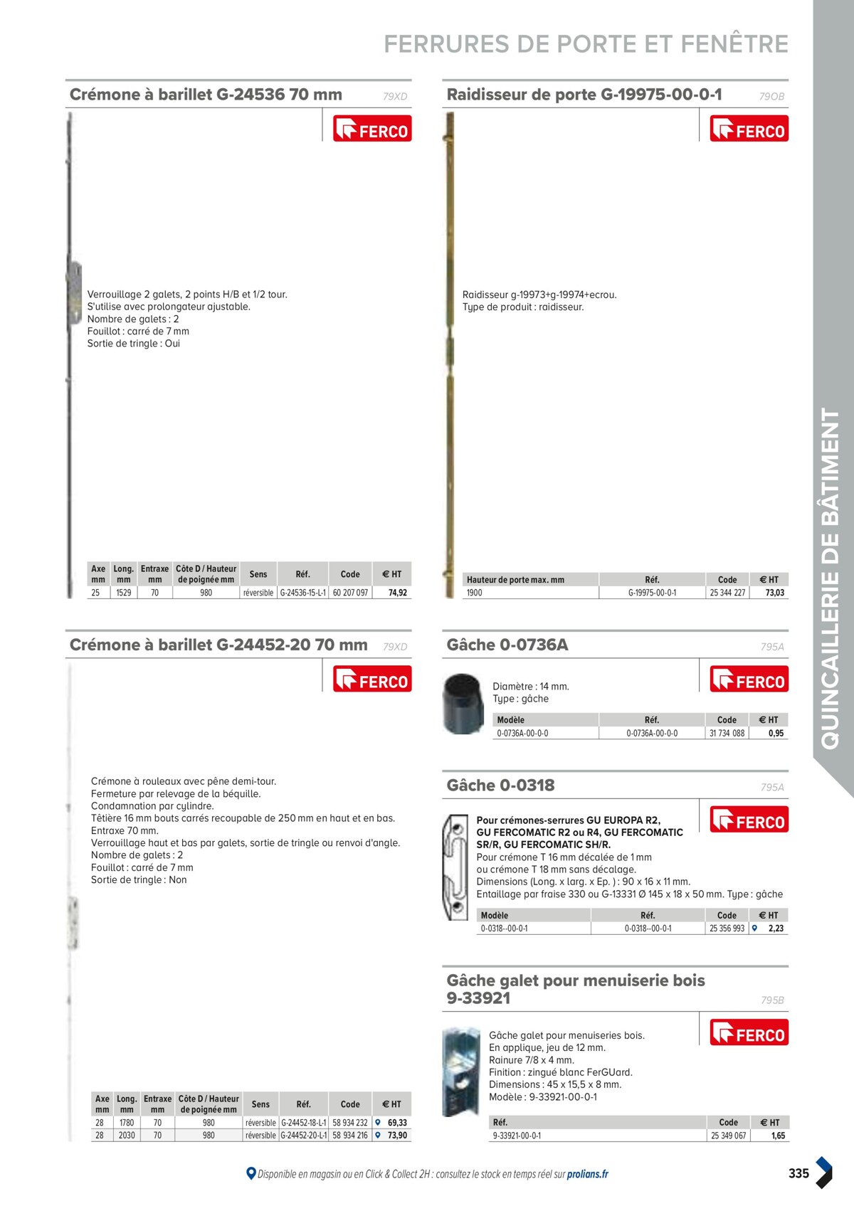 Catalogue PRO&DISPO L'OFFRE 100% STOCK DE PROLIANS, page 00337