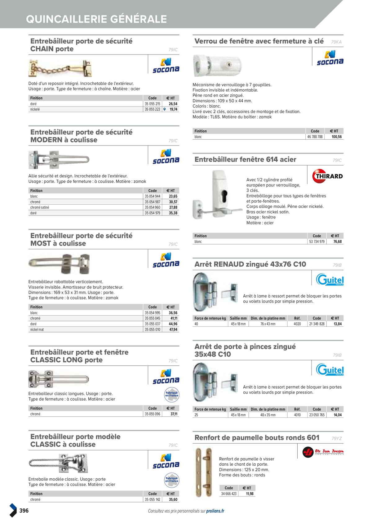 Catalogue PRO&DISPO L'OFFRE 100% STOCK DE PROLIANS, page 00398