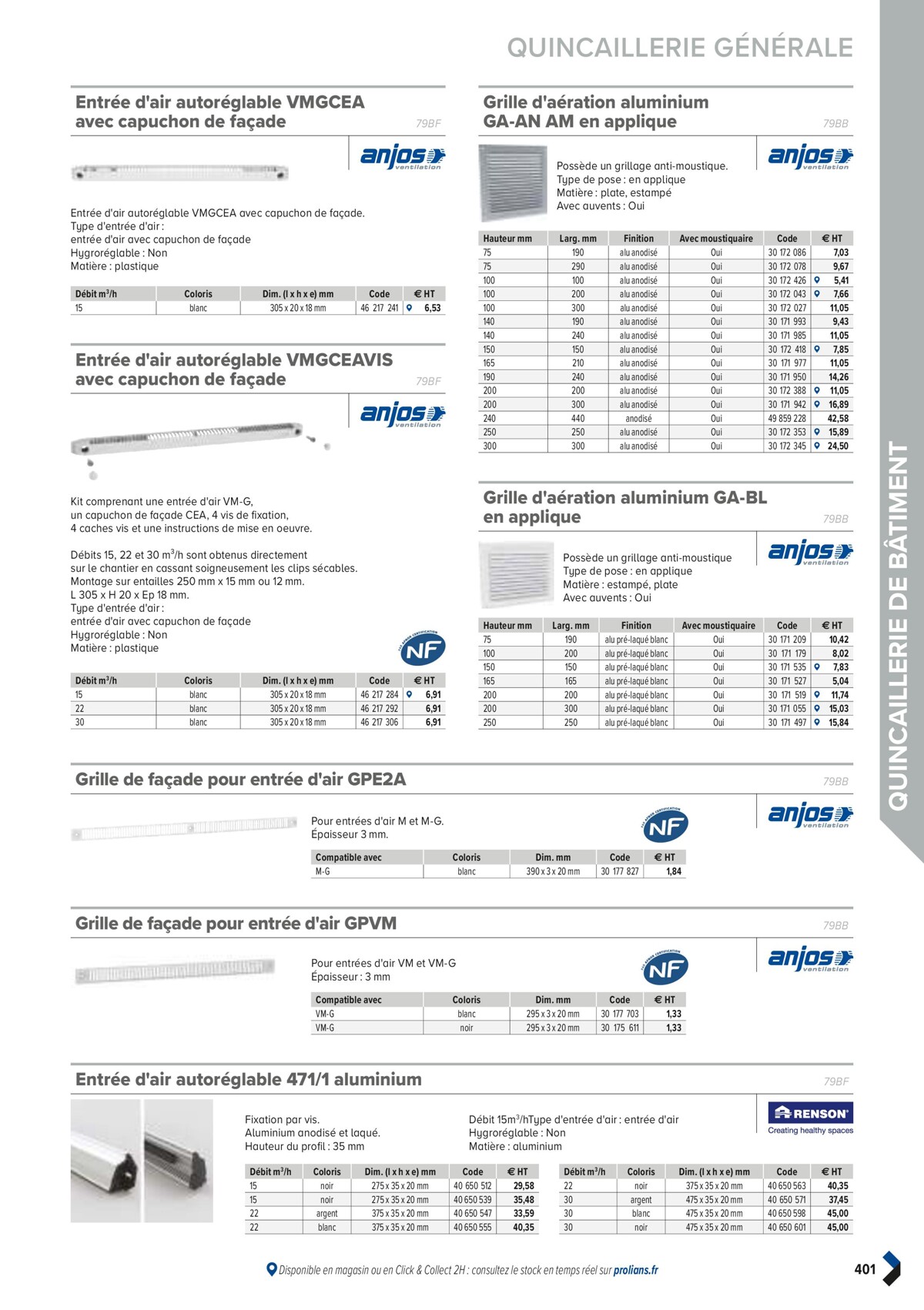 Catalogue PRO&DISPO L'OFFRE 100% STOCK DE PROLIANS, page 00403