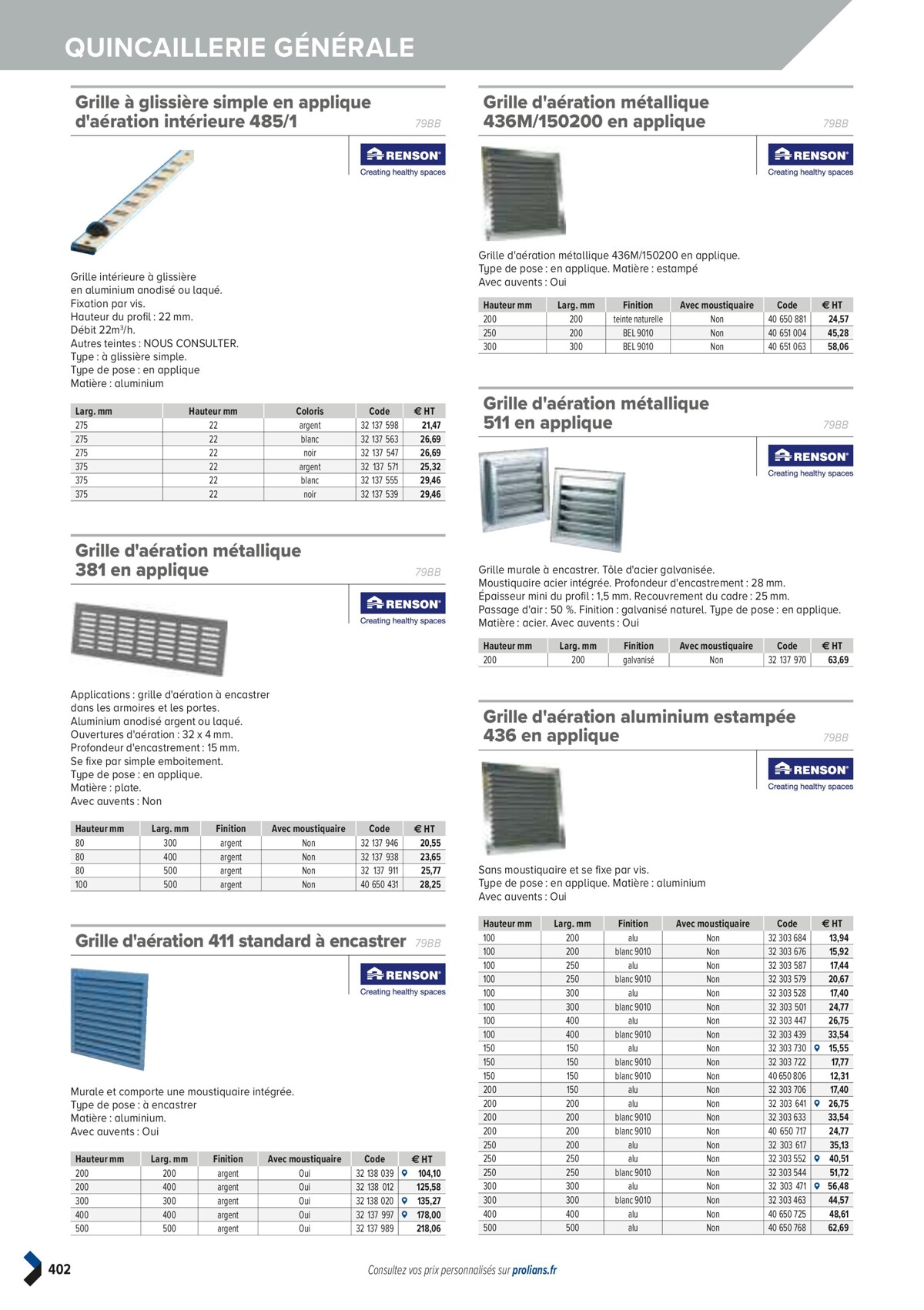 Catalogue PRO&DISPO L'OFFRE 100% STOCK DE PROLIANS, page 00404