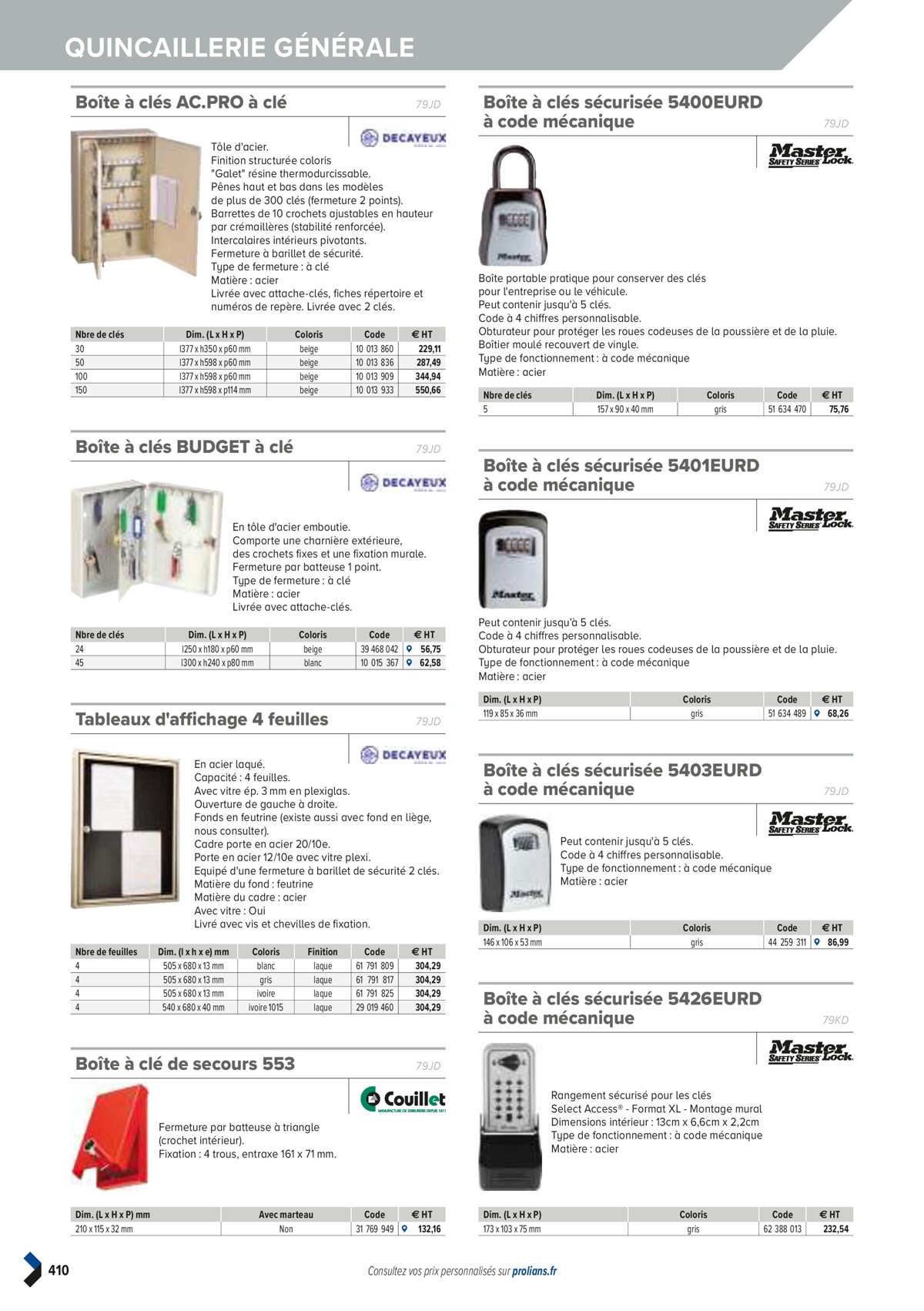 Catalogue PRO&DISPO L'OFFRE 100% STOCK DE PROLIANS, page 00412