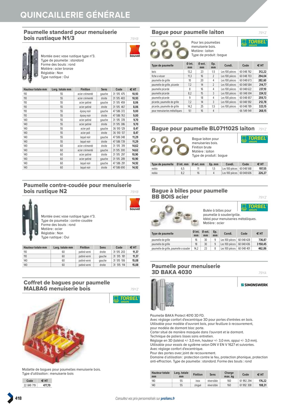 Catalogue PRO&DISPO L'OFFRE 100% STOCK DE PROLIANS, page 00420