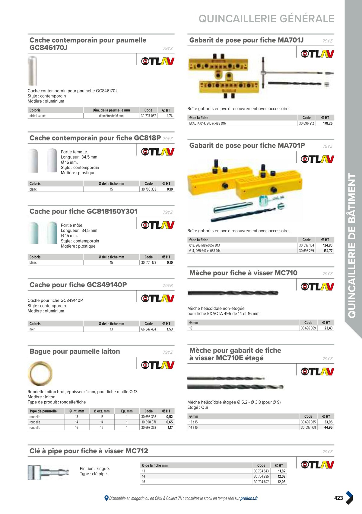 Catalogue PRO&DISPO L'OFFRE 100% STOCK DE PROLIANS, page 00425