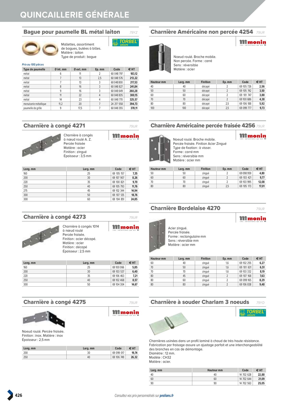 Catalogue PRO&DISPO L'OFFRE 100% STOCK DE PROLIANS, page 00428