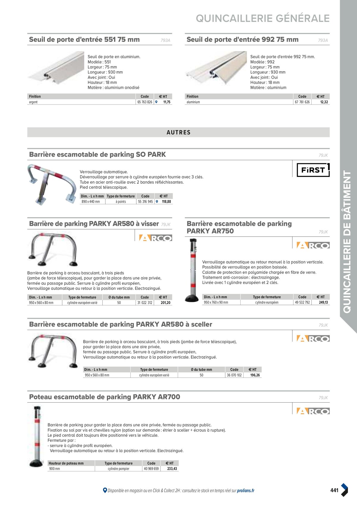 Catalogue PRO&DISPO L'OFFRE 100% STOCK DE PROLIANS, page 00443