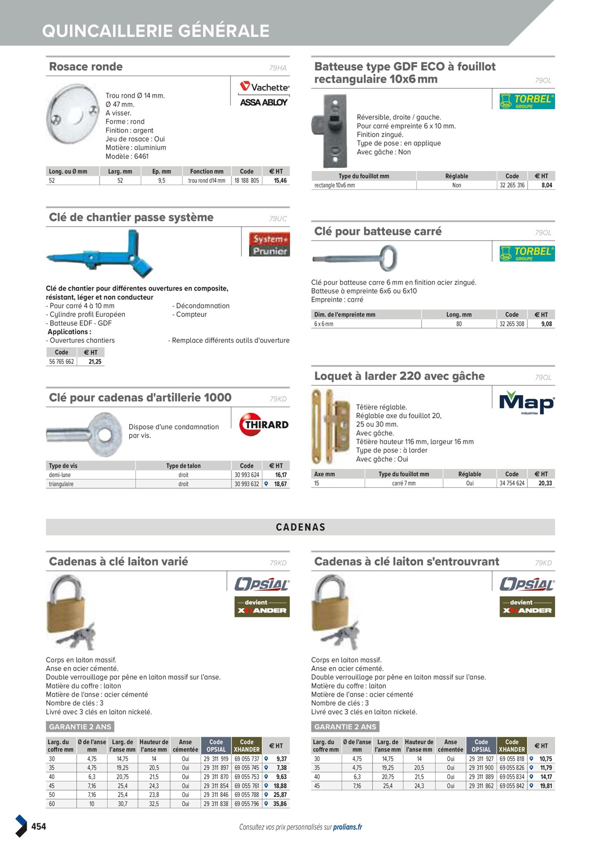 Catalogue PRO&DISPO L'OFFRE 100% STOCK DE PROLIANS, page 00456