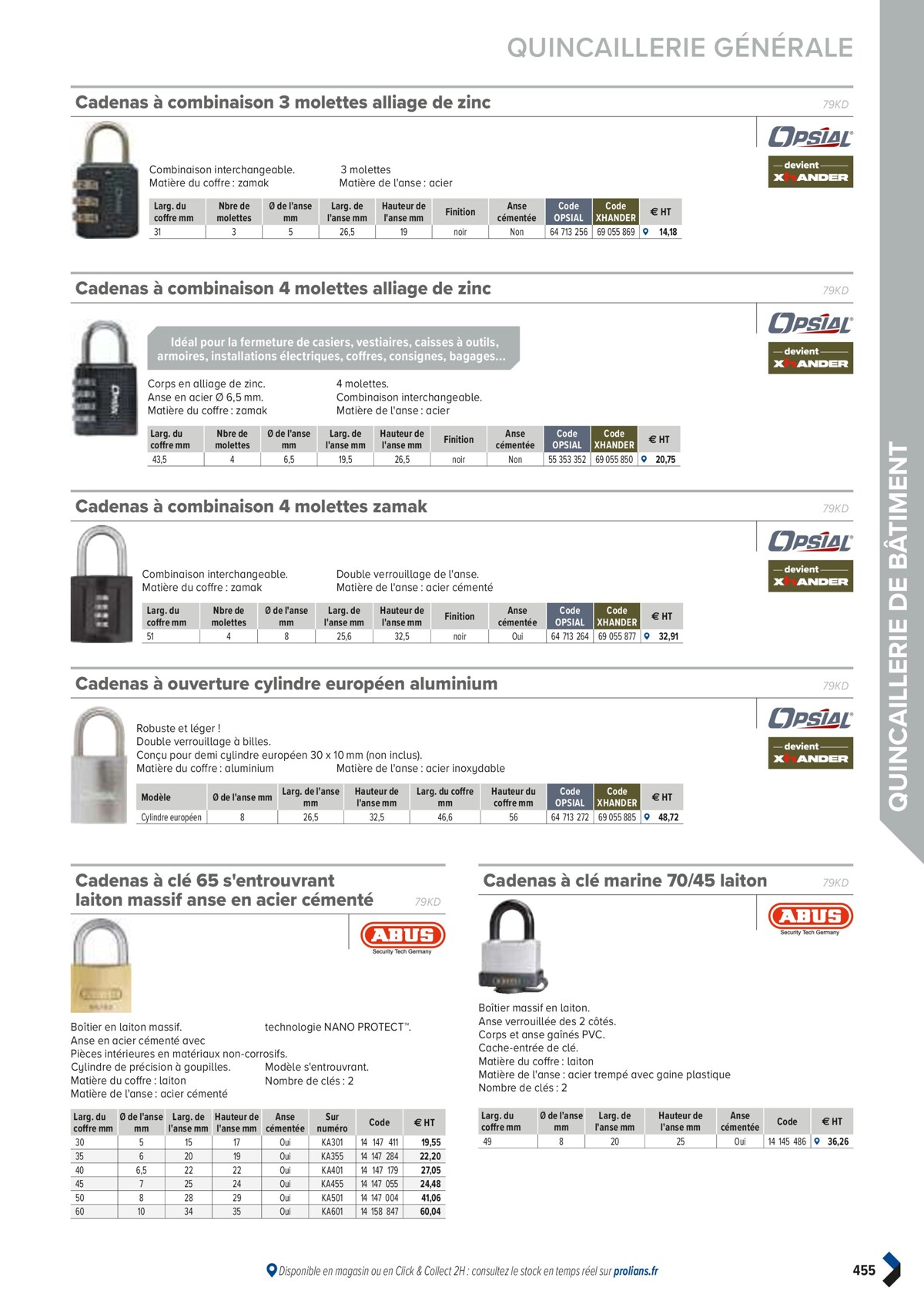 Catalogue PRO&DISPO L'OFFRE 100% STOCK DE PROLIANS, page 00457