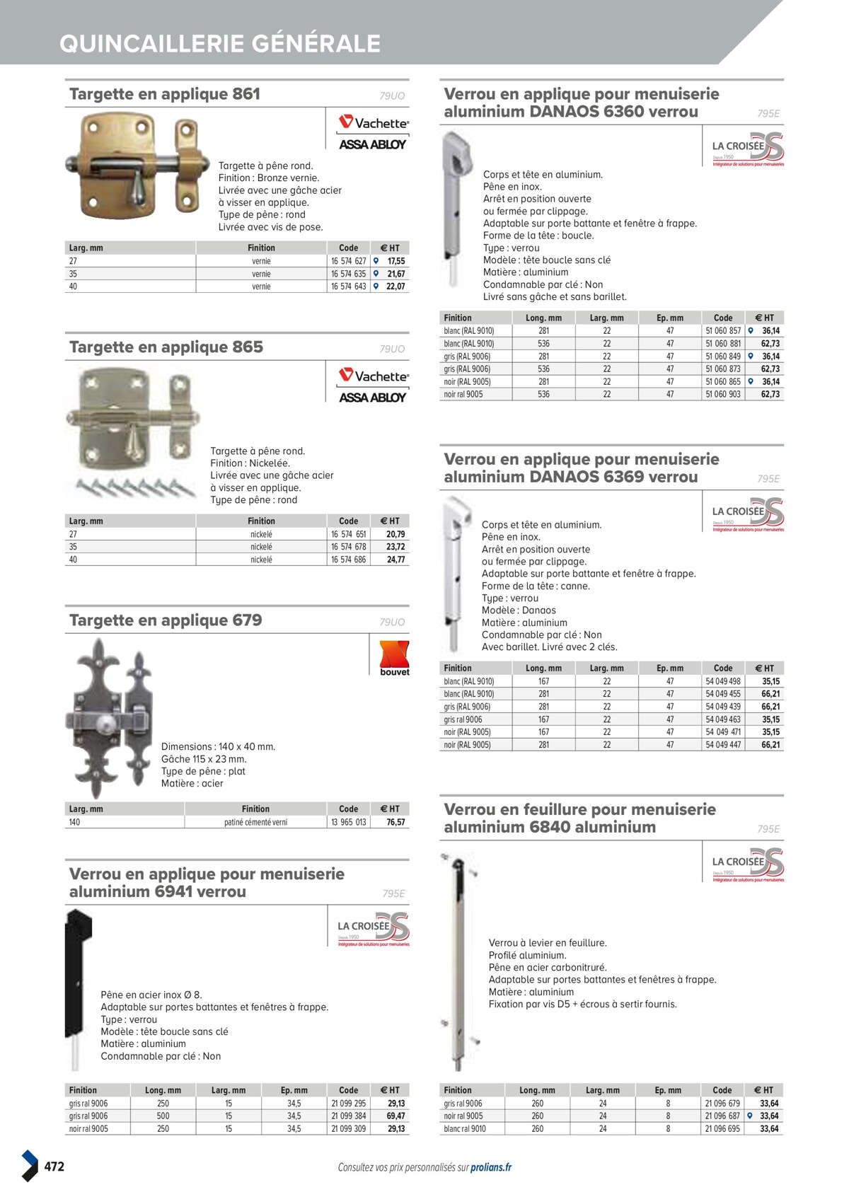 Catalogue PRO&DISPO L'OFFRE 100% STOCK DE PROLIANS, page 00474