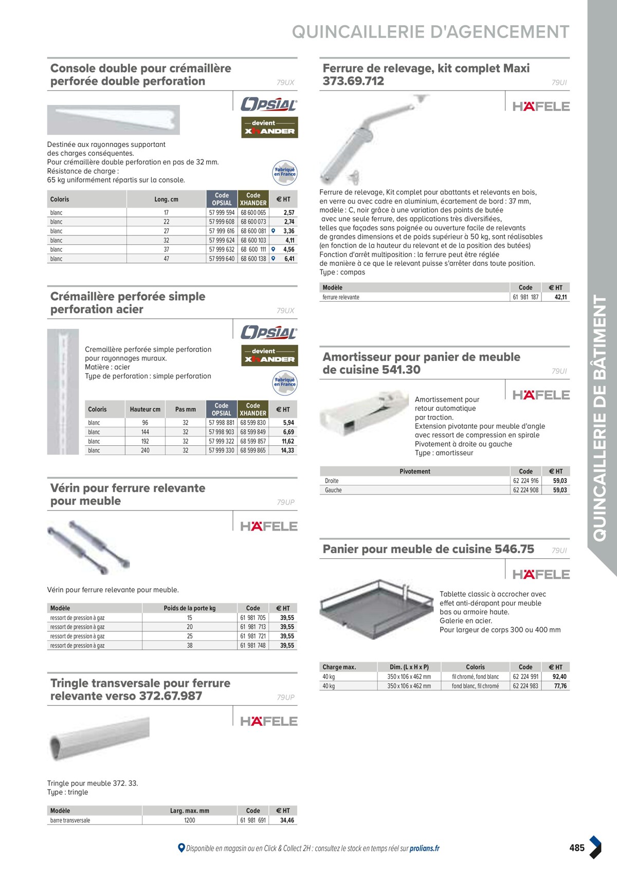 Catalogue PRO&DISPO L'OFFRE 100% STOCK DE PROLIANS, page 00487