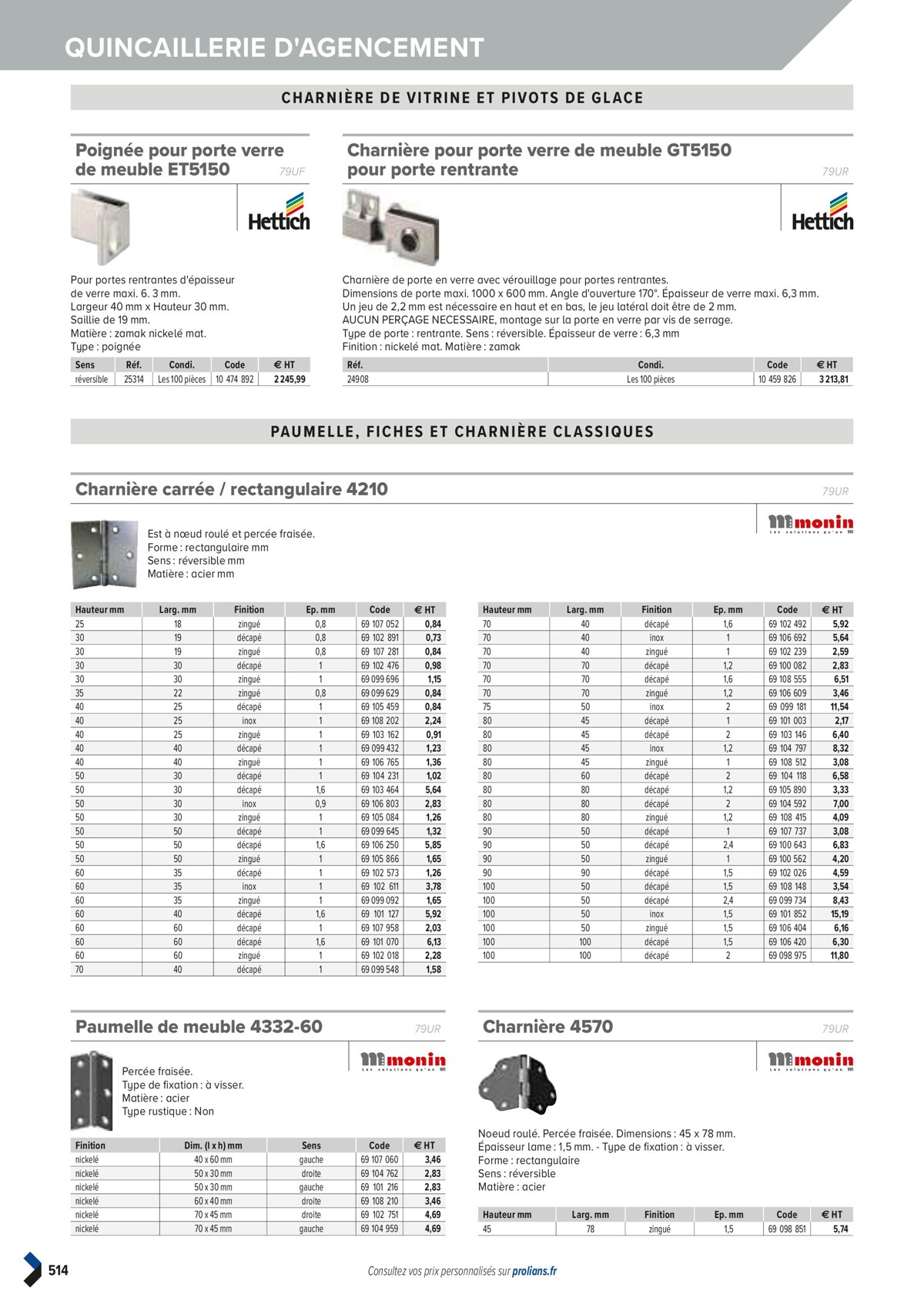 Catalogue PRO&DISPO L'OFFRE 100% STOCK DE PROLIANS, page 00516