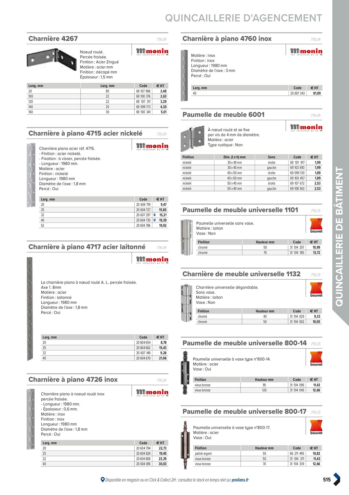 Catalogue PRO&DISPO L'OFFRE 100% STOCK DE PROLIANS, page 00517