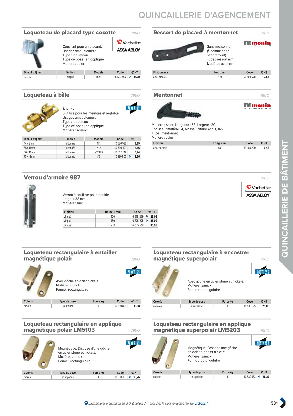 Catalogue PRO&DISPO L'OFFRE 100% STOCK DE PROLIANS, page 00533