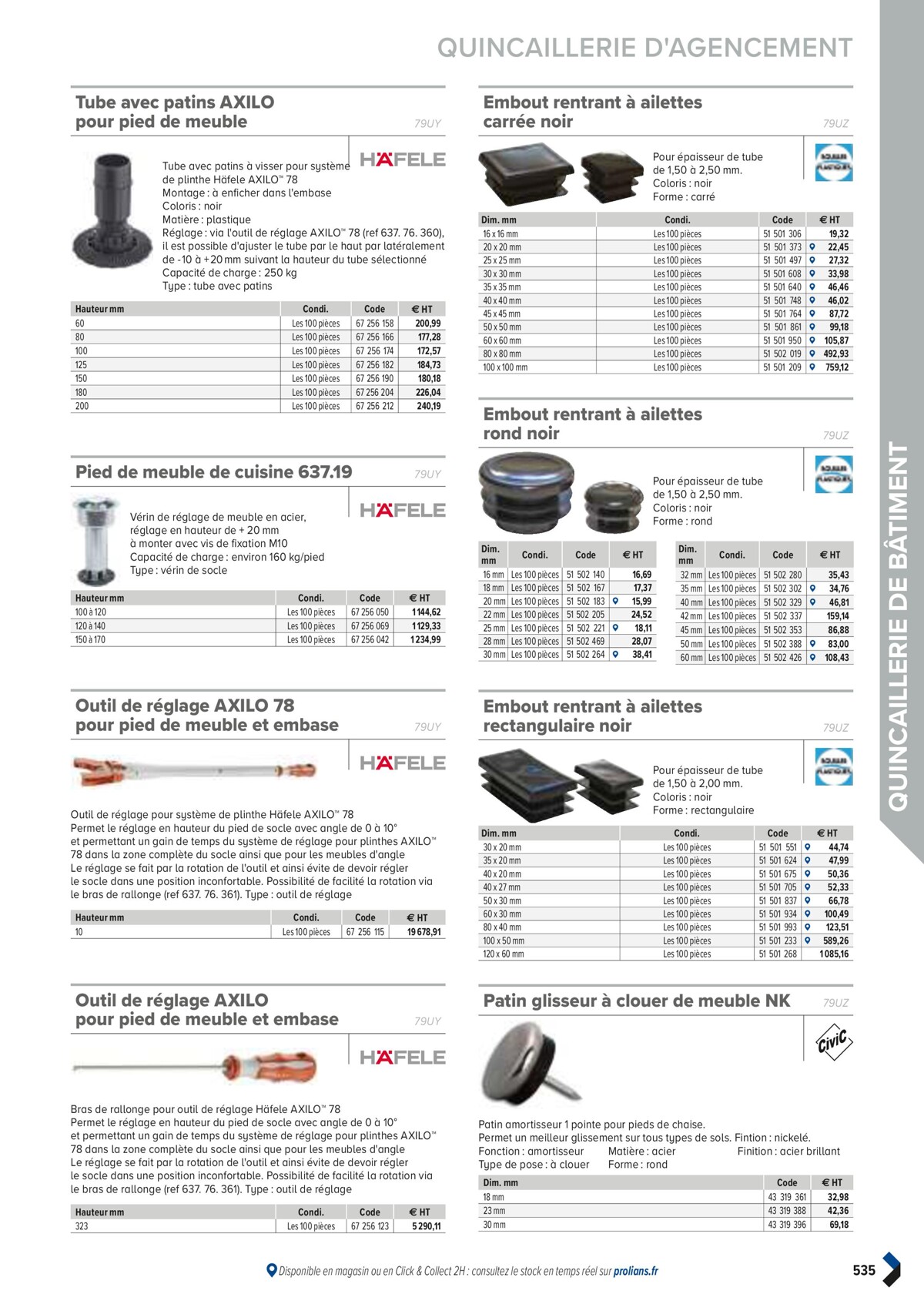 Catalogue PRO&DISPO L'OFFRE 100% STOCK DE PROLIANS, page 00537