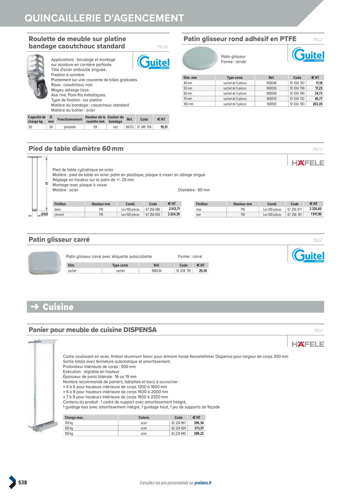 Catalogue PRO&DISPO L'OFFRE 100% STOCK DE PROLIANS, page 00540