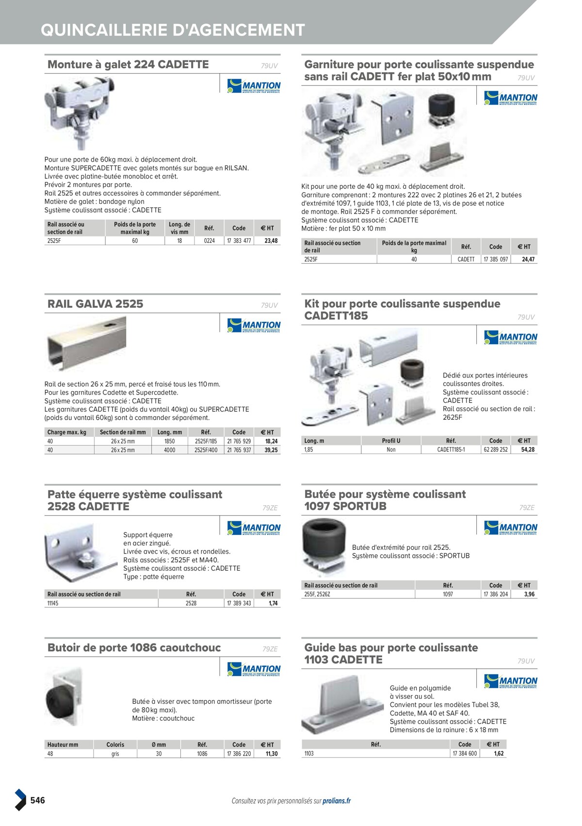 Catalogue PRO&DISPO L'OFFRE 100% STOCK DE PROLIANS, page 00548