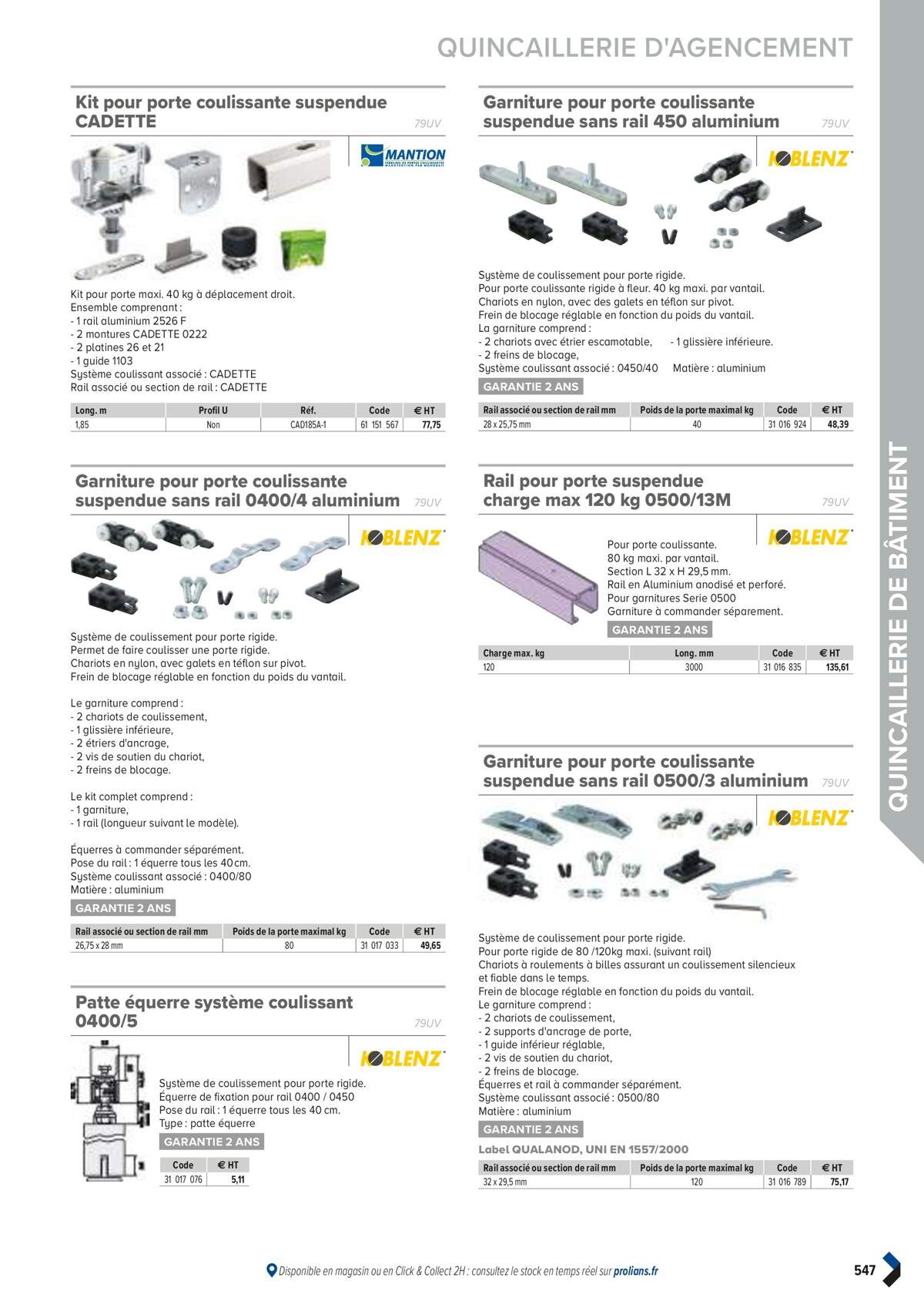 Catalogue PRO&DISPO L'OFFRE 100% STOCK DE PROLIANS, page 00549