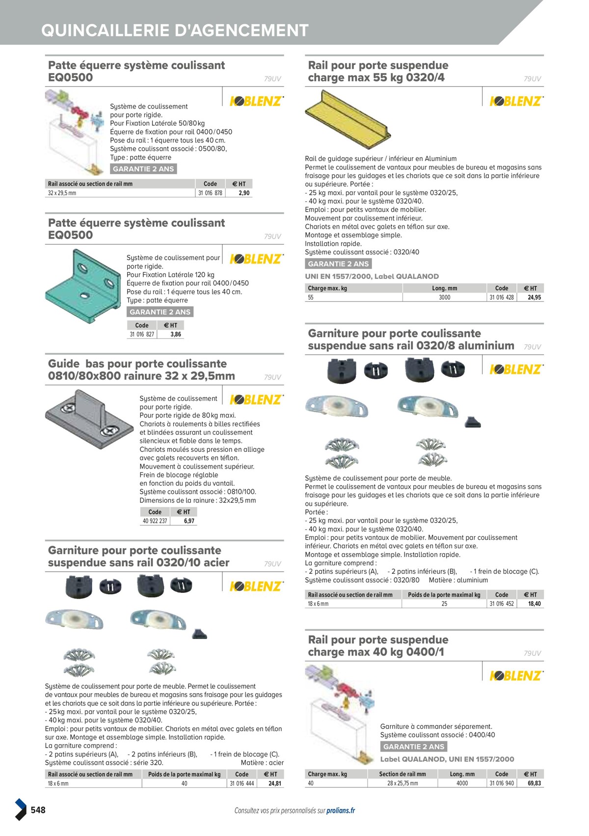 Catalogue PRO&DISPO L'OFFRE 100% STOCK DE PROLIANS, page 00550