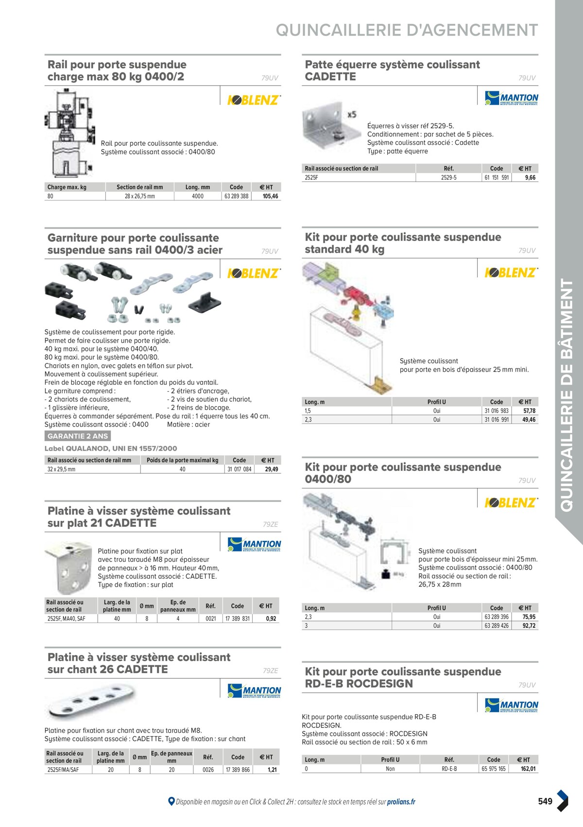 Catalogue PRO&DISPO L'OFFRE 100% STOCK DE PROLIANS, page 00551