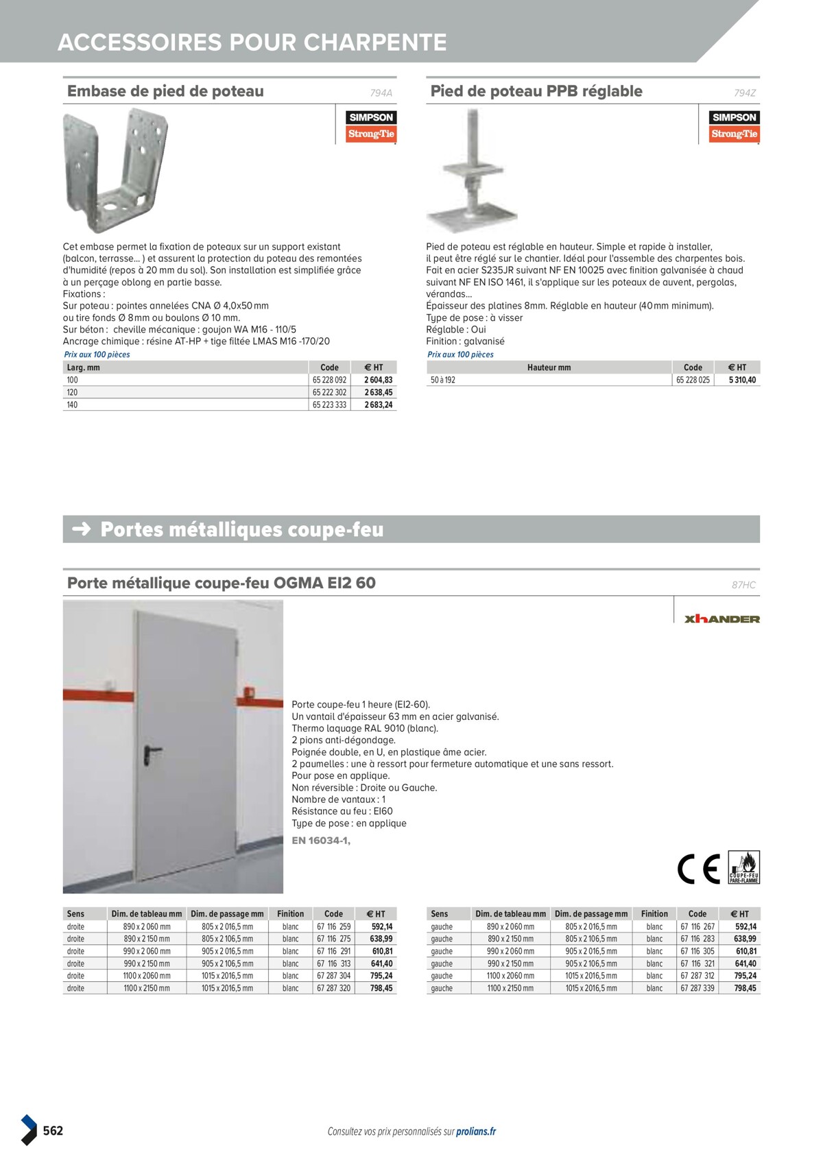 Catalogue PRO&DISPO L'OFFRE 100% STOCK DE PROLIANS, page 00564