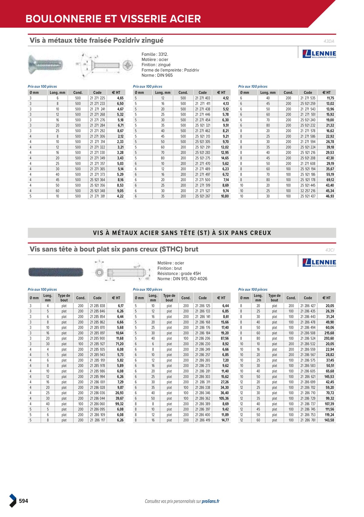 Catalogue PRO&DISPO L'OFFRE 100% STOCK DE PROLIANS, page 00596