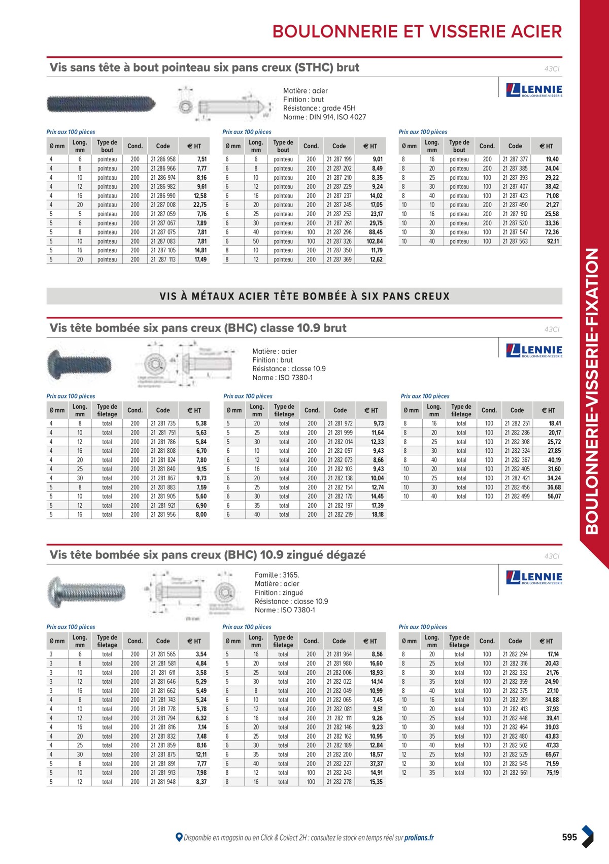 Catalogue PRO&DISPO L'OFFRE 100% STOCK DE PROLIANS, page 00597