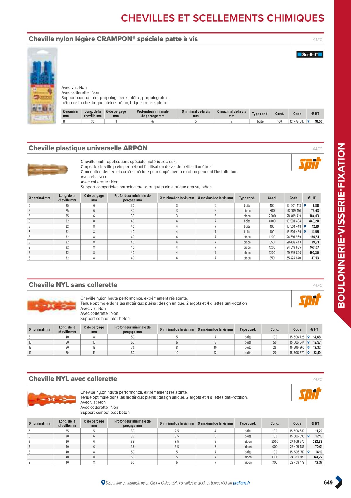 Catalogue PRO&DISPO L'OFFRE 100% STOCK DE PROLIANS, page 00651