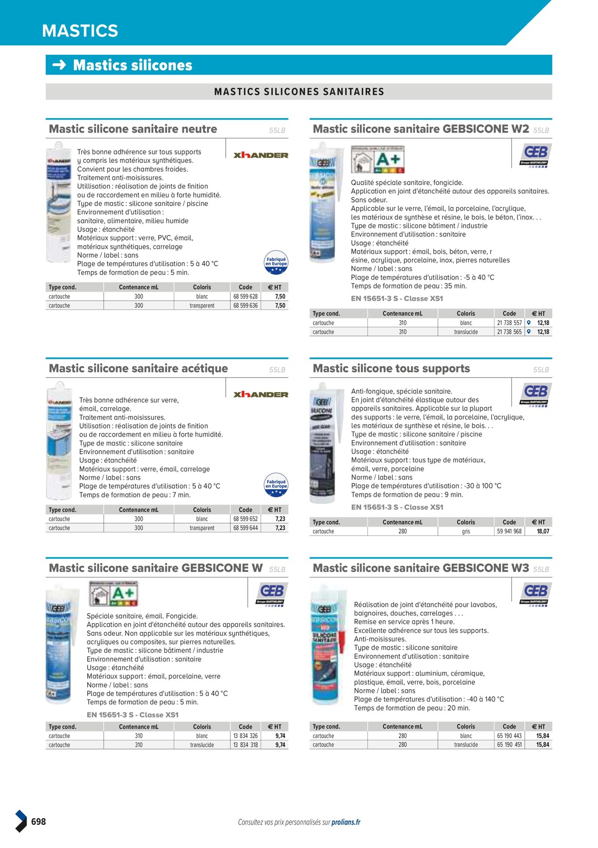 Catalogue PRO&DISPO L'OFFRE 100% STOCK DE PROLIANS, page 00700